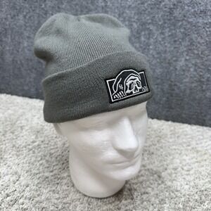 Working Class Beanie Hat gray skull acrylic skater rock heavy metal streetwear